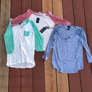 NWT 3 3/4 T-SHIRT LOT. FOREVER 21 sz M VERY CUTE